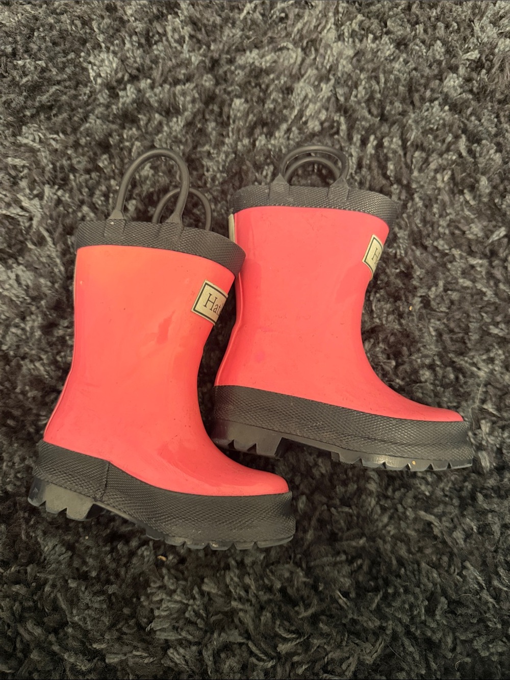 Hatley Pink and Navy Blue Little Kids Rain Boots